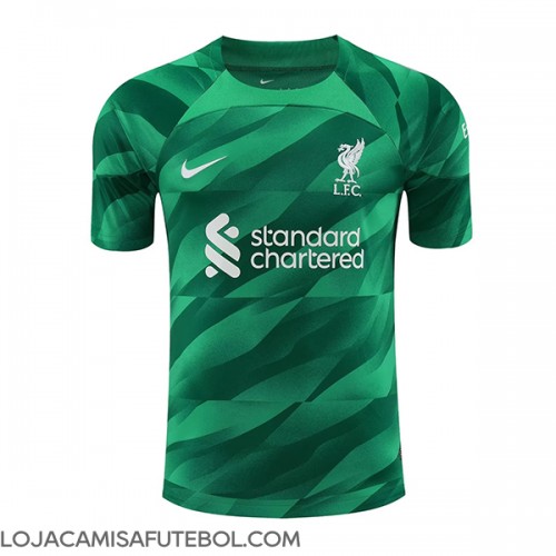 Camisa de Futebol Liverpool Goleiro Equipamento Alternativo 2023-24 Manga Curta